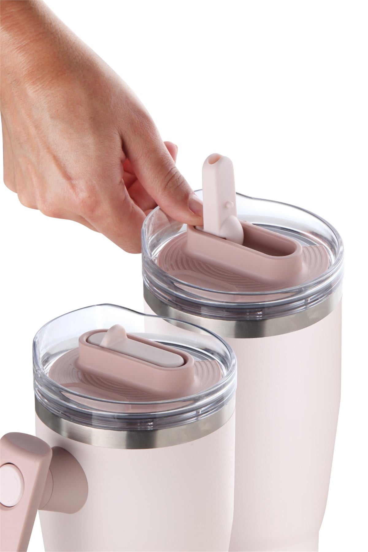 Fika Lumi Döner Kulplu Termos 950 Ml - Pudra