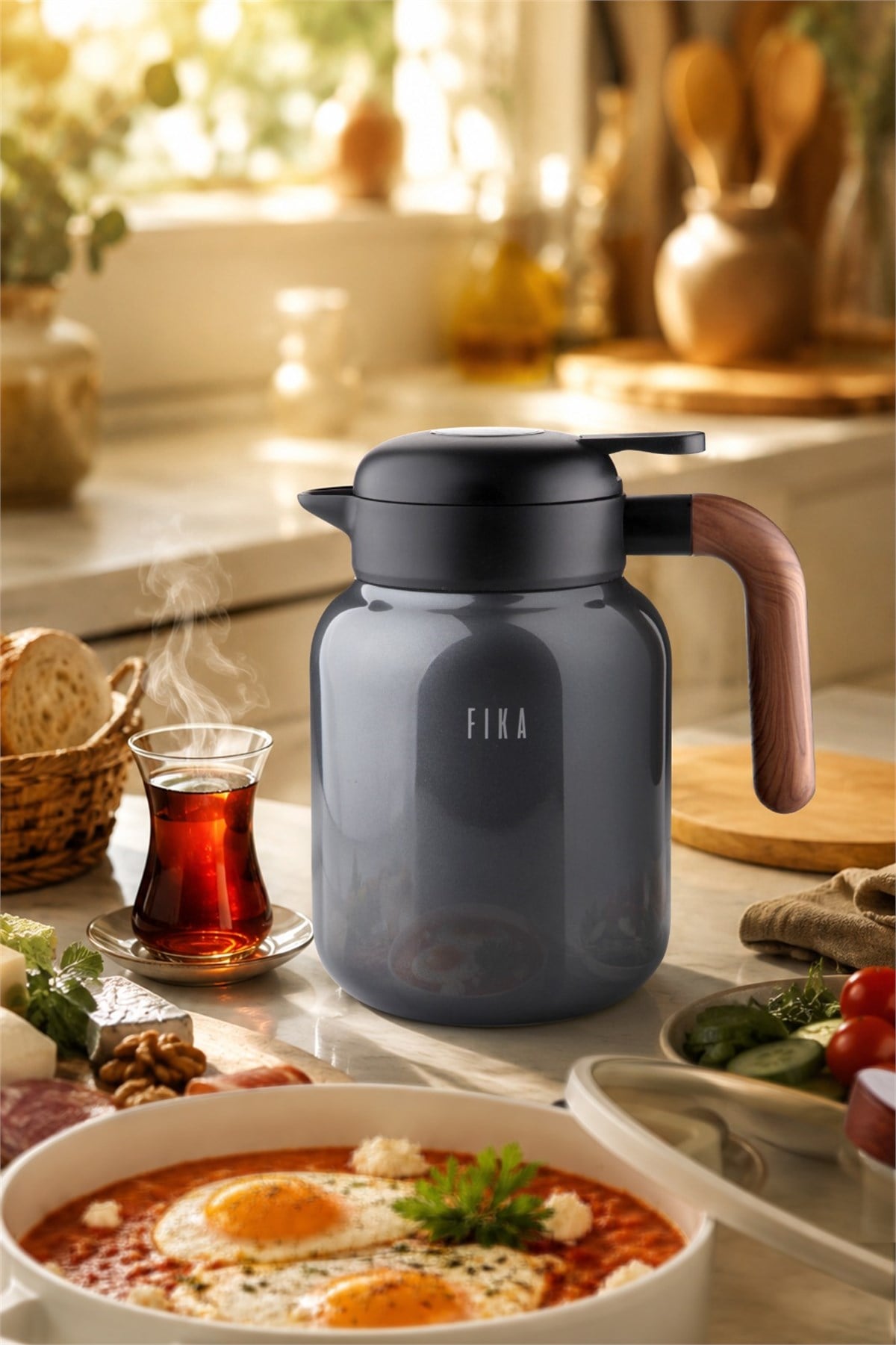 Fika Paeta Termos 1300 Ml - Antrasit