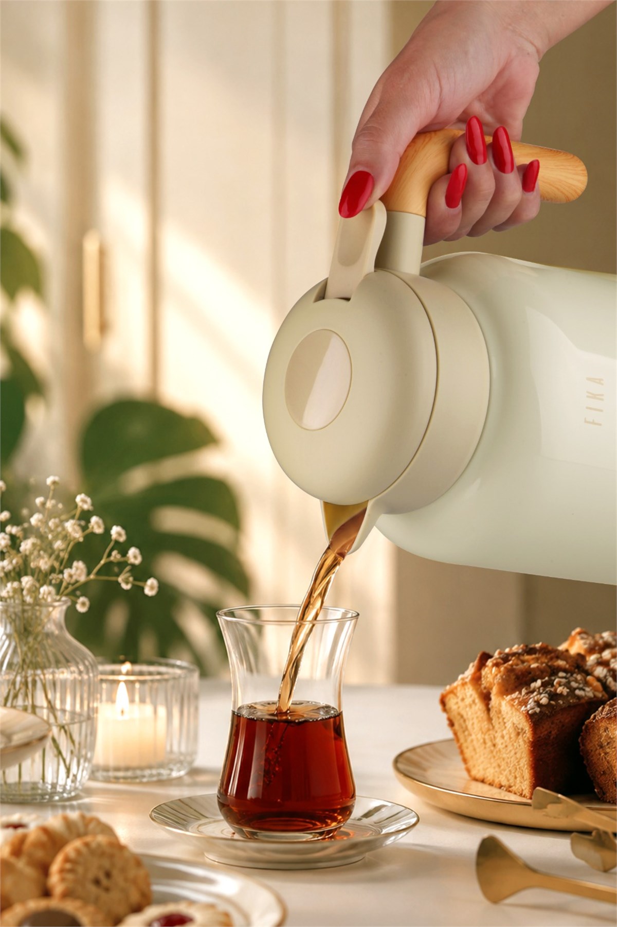 Fika Paeta Termos 1300 Ml - Bej
