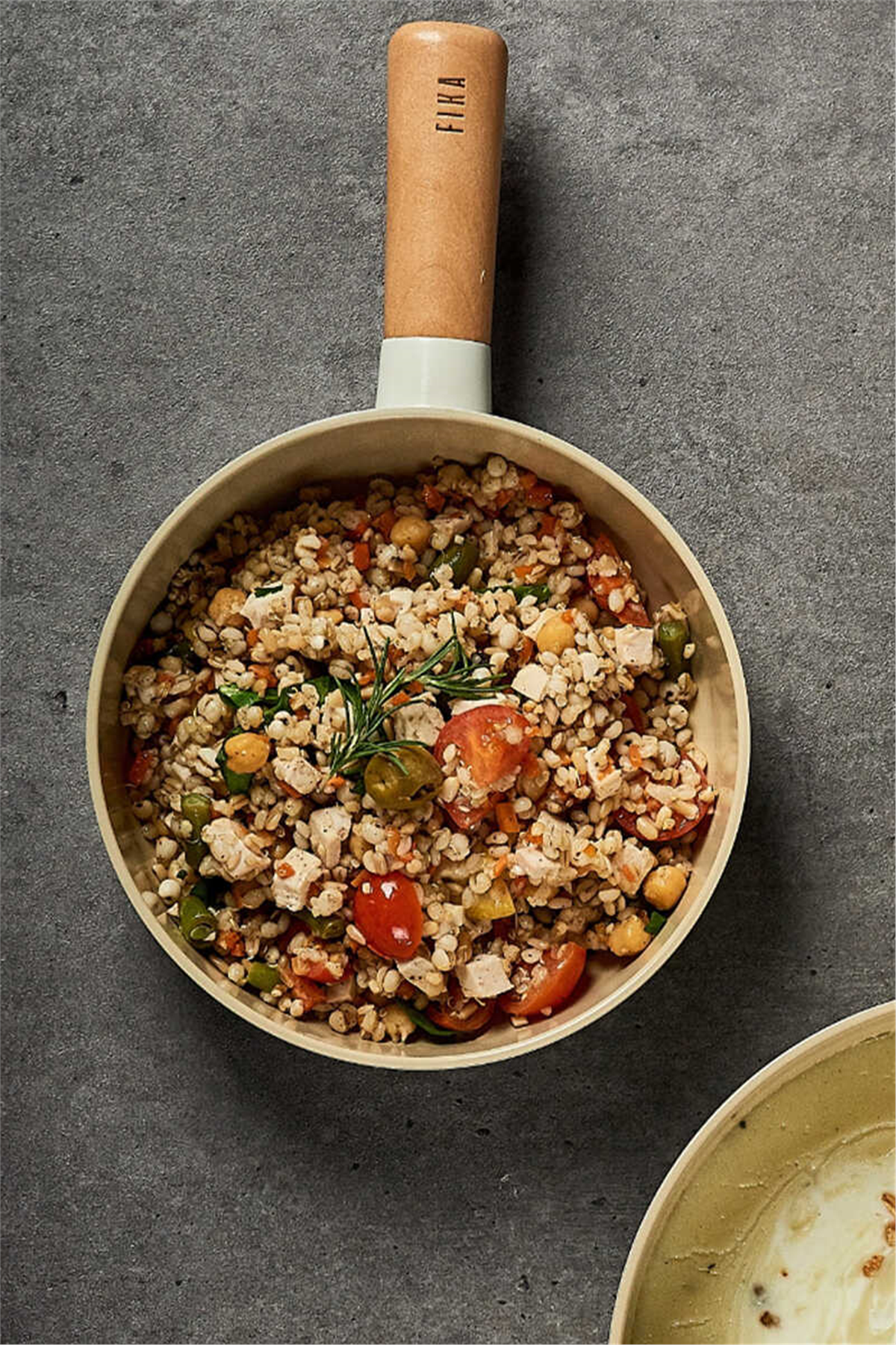 Fika Seramik Kaplama Wok Tava 26 CM - Bej
