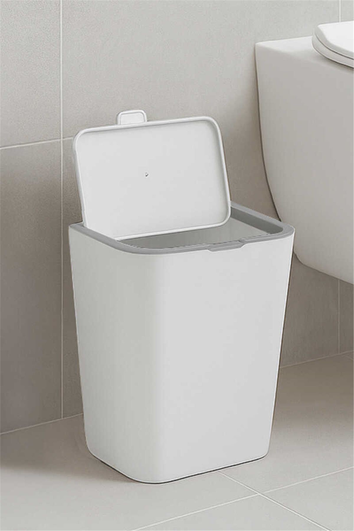 Flip 6 LT Banyo Mutfak Tezgah Üstü Çöp kovası - Beyaz