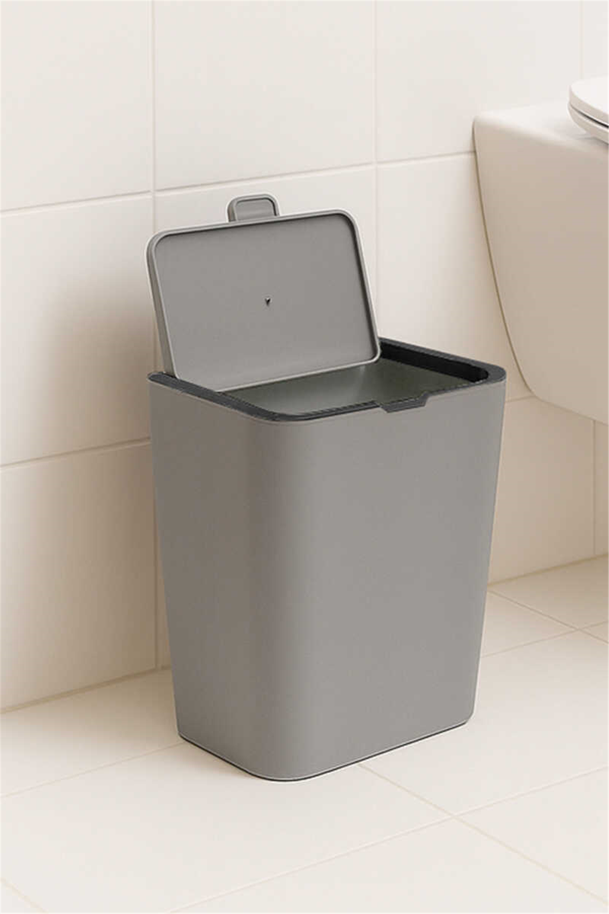 Flip 6 LT Banyo Mutfak Tezgah Üstü Çöp kovası - Gri