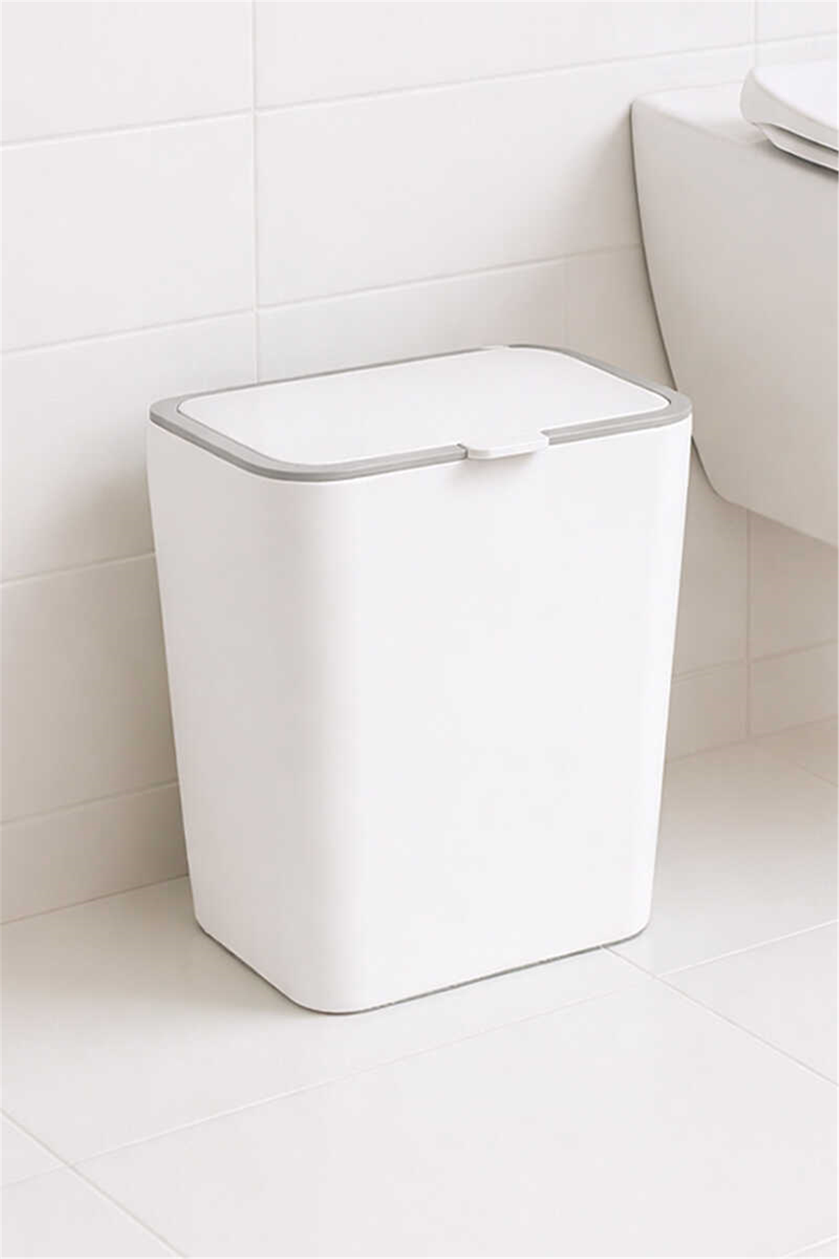 Flip 6 LT Banyo Mutfak Tezgah Üstü Çöp kovası - Beyaz