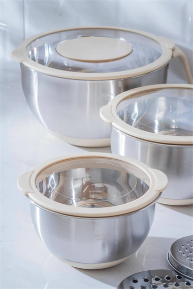 Focus Pro Karıştırma ve Saklama Kabı Seti Krem