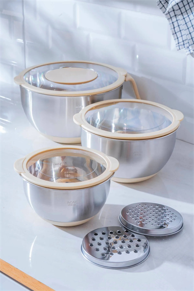 Focus Pro Karıştırma ve Saklama Kabı Seti Krem