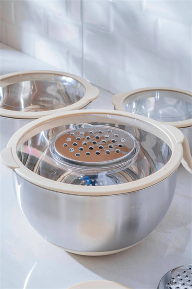 Focus Pro Karıştırma ve Saklama Kabı Seti Krem