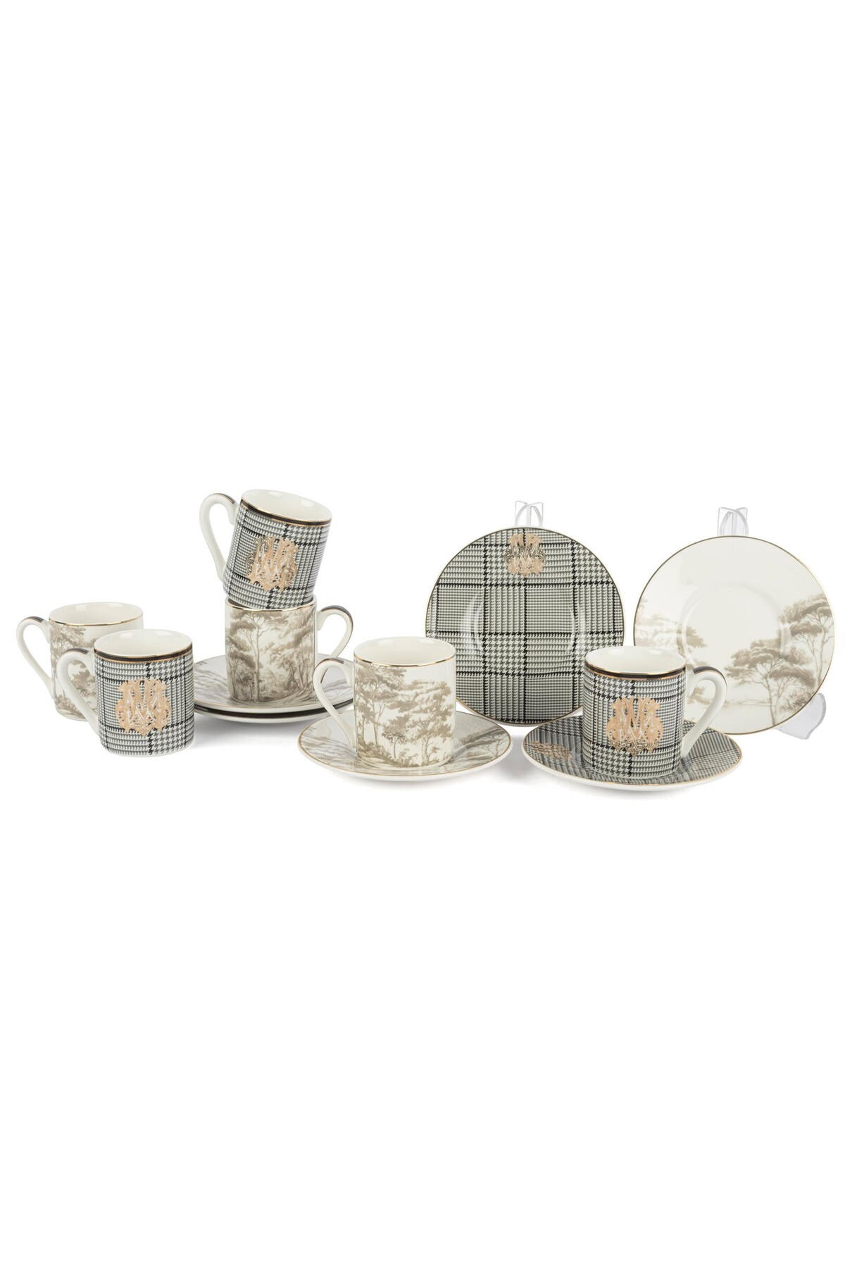Forest Plaid 6lı Kahve Fincan Seti 90cc