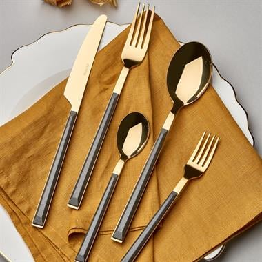 Grizay Grey Gold 30 Parça Çatal Kaşık Bıçak Seti