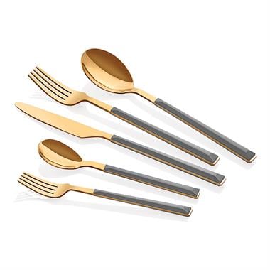 Grizay Grey Gold 30 Parça Çatal Kaşık Bıçak Seti