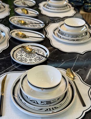 Hera Black 6 Kişilik 27 Parça Yemek Takımı