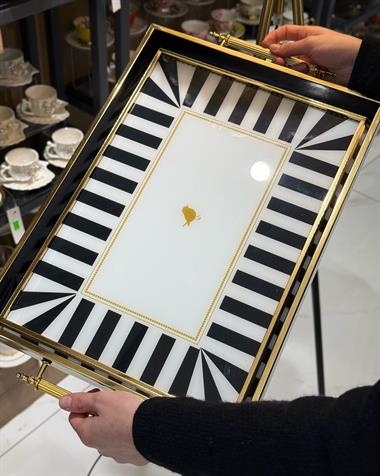 Iwon Black Bird Çerçeveli Tepsi