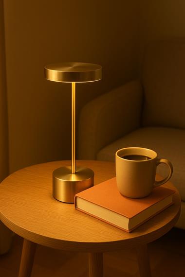 LED Masa Lambası Dokunmatik Şarj Edilebilir Masa Lambası Gold