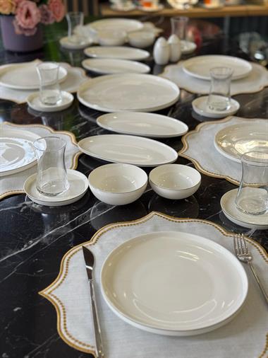 Lorelei 29 Parça Porselen Kahvaltı Takımı Silver