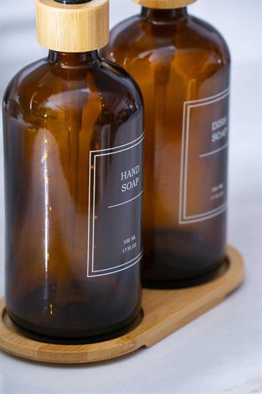 Louvre Bambu Standlı 2li Sıvı Sabunluk - 500 ml