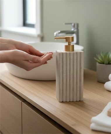 Lüx Laduree Polyresin Krem Gold Sıvı Sabunluk 