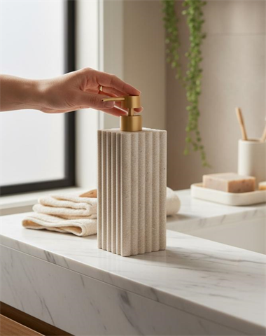 Lüx Laduree Polyresin Krem Gold Sıvı Sabunluk 