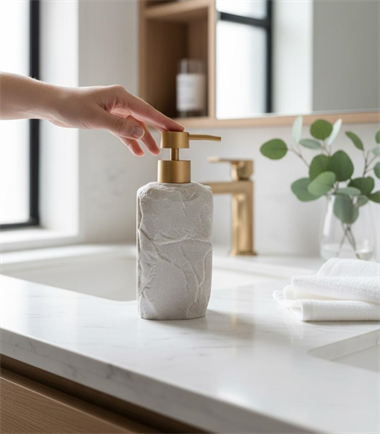 Lüx Laduree Stonea Krem Gold Sıvı Sabunluk 
