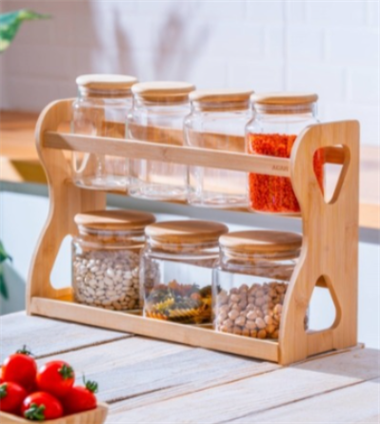 Malibu 9lu Bambu Stand Baharatlık Seti