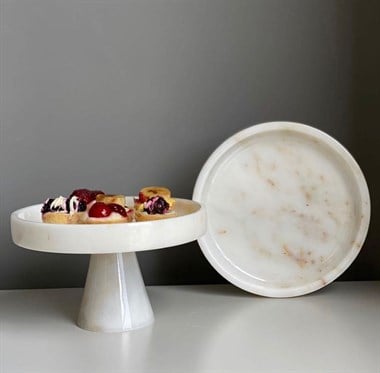 Marblas Gerçek Mermer Ayak Stant Oymalı 22cm