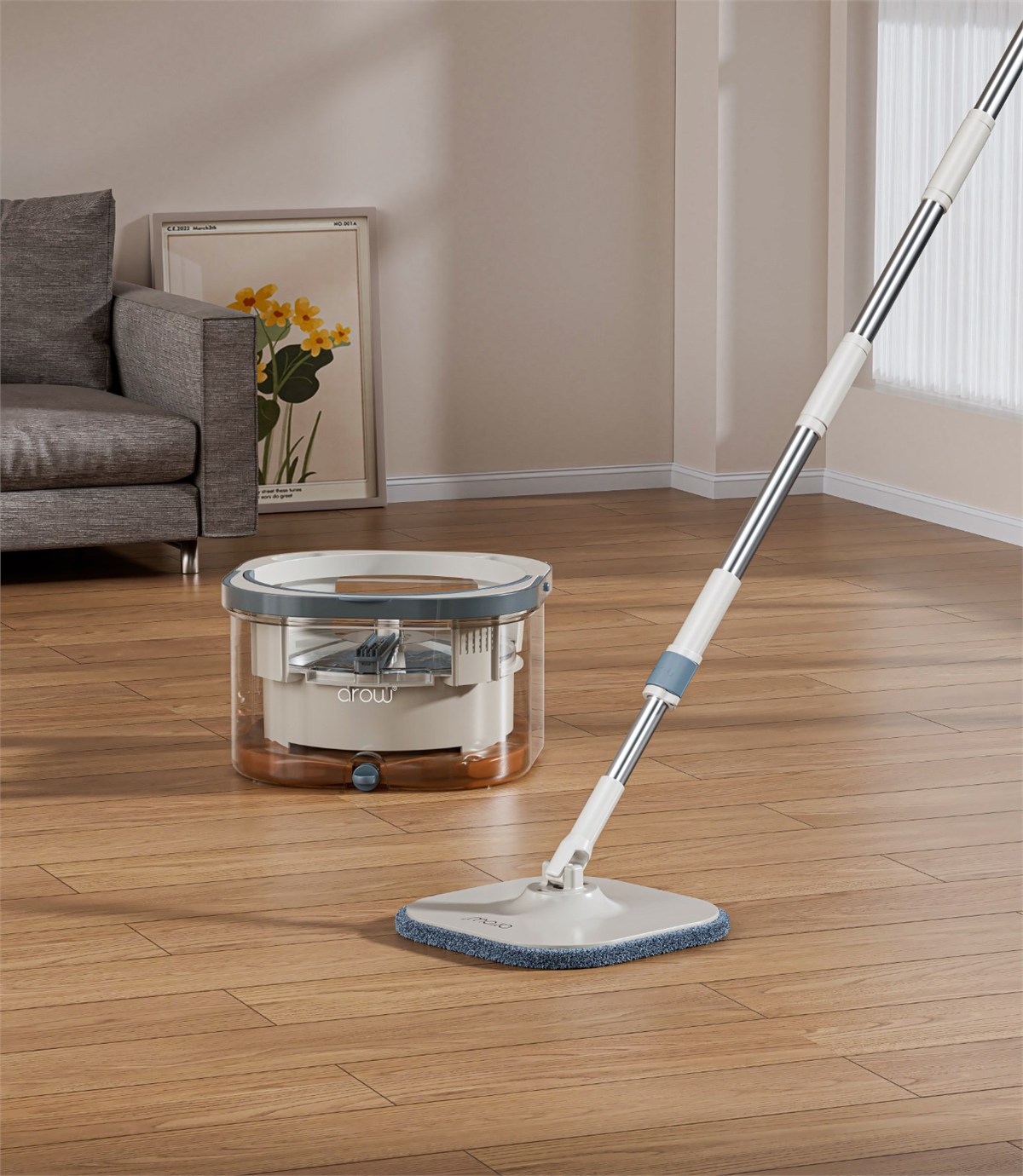 Yeni Nesil Master Clean PRO Temiz Kirli Suyu Ayırabilen Mop Seti +2 Yedek Mop Hediyeli
