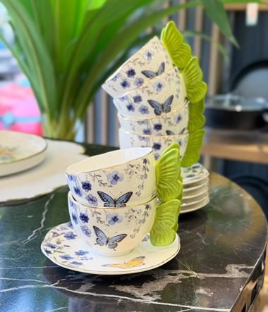 Mikasa Moor Mariposa Green 6lı Kahve Fincanı Seti 120cc