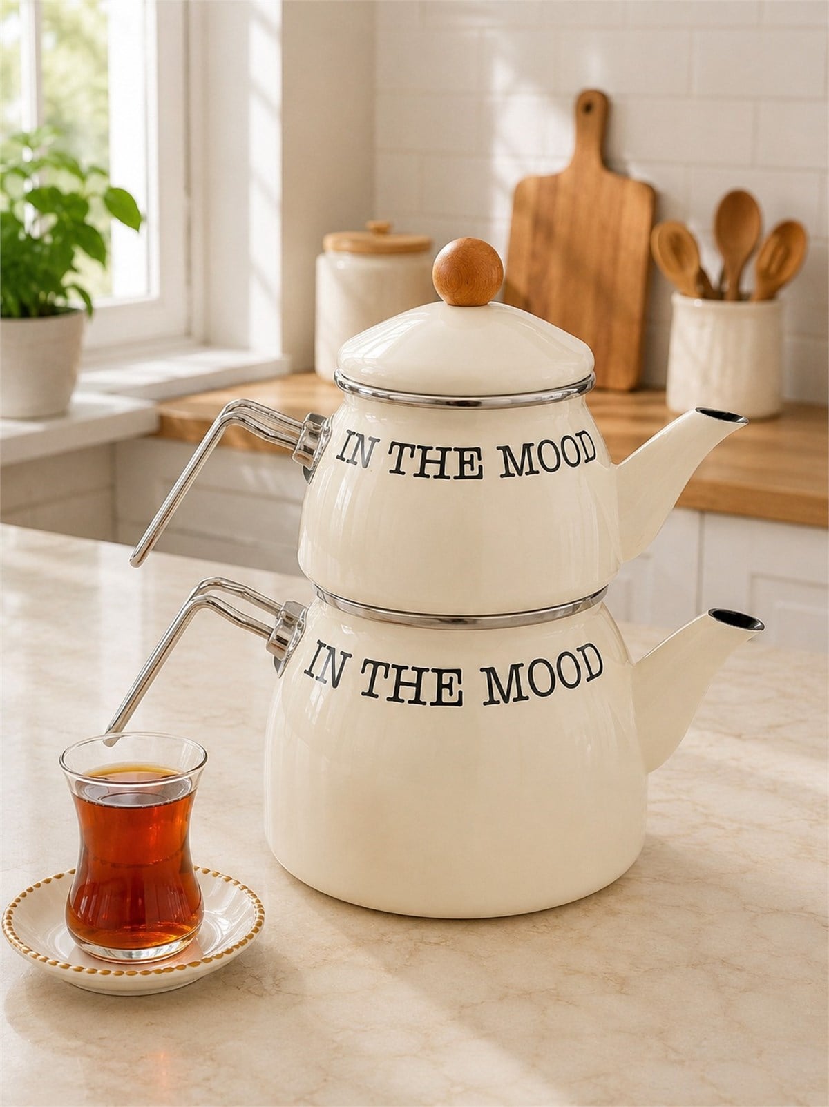 Mood Serisi Emaye Çaydanlık