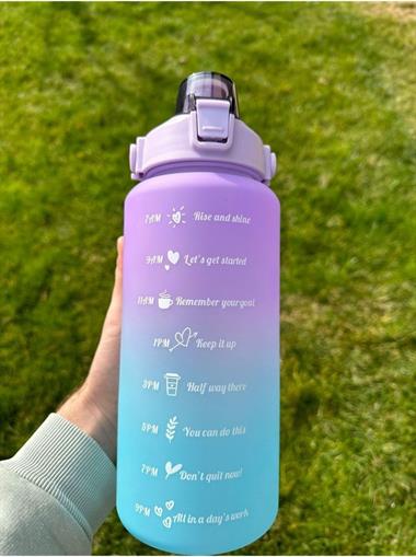 Motivasyonel 2li Su Matarası Su Şişesi Suluk 2 Lt 900ml Yavrulu Su Şişesi Sticker