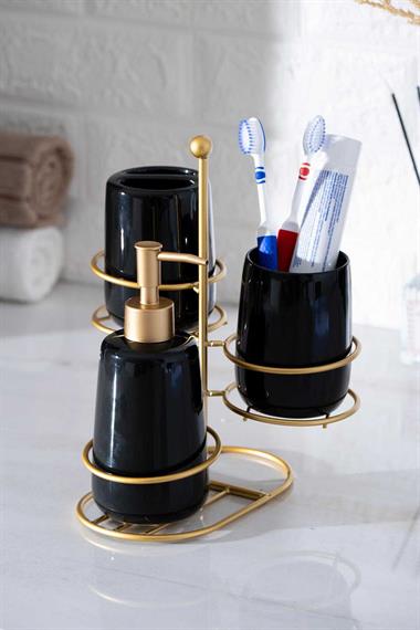 Odeon 4 Parça Banyo Seti Gold