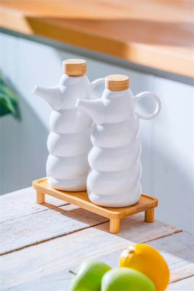 Pamira Bambu Standlı Yağlık & Sirkelik Seti - 600 ml
