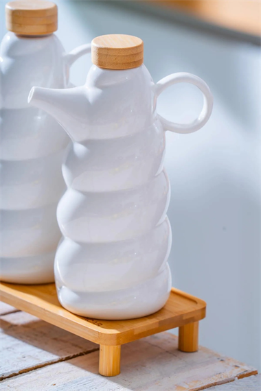 Pamira Bambu Standlı Yağlık & Sirkelik Seti - 600 ml