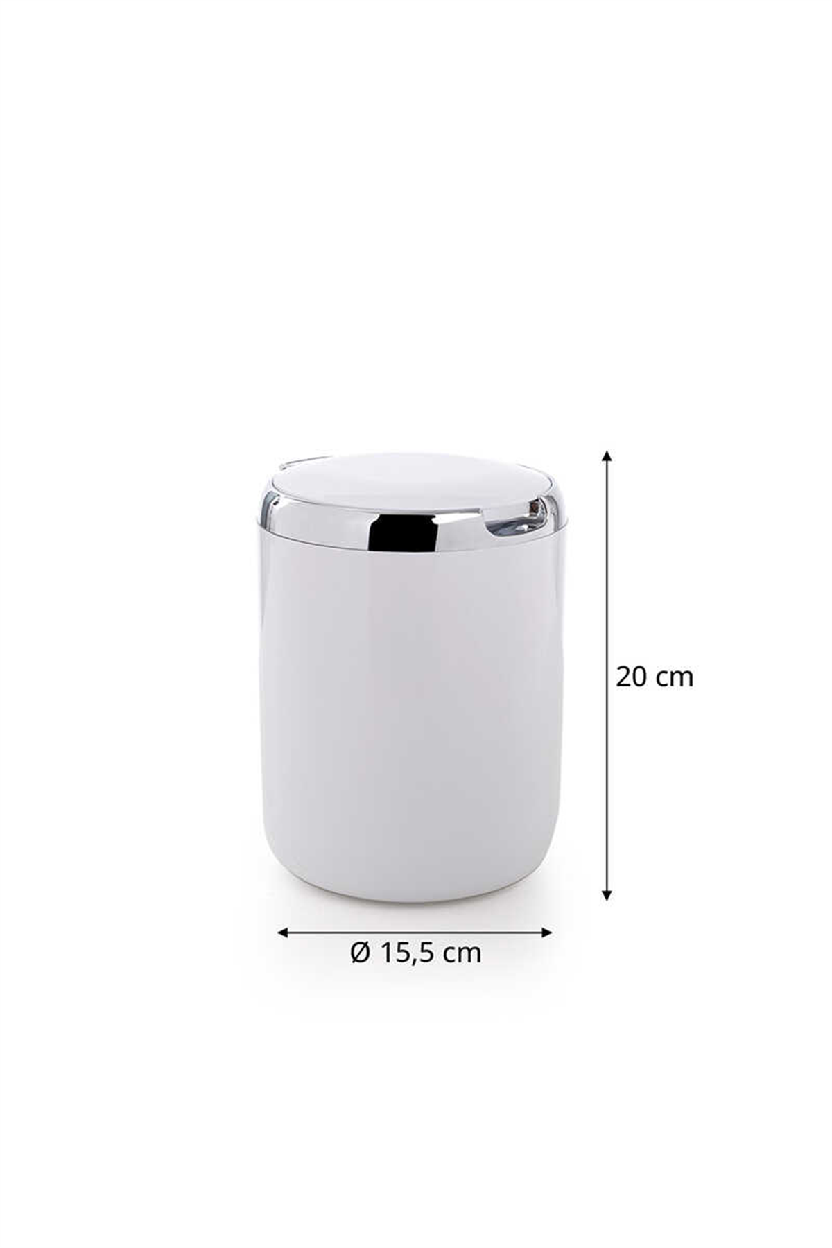 Pasifik 3 Litre Çöp Kovası - Beyaz