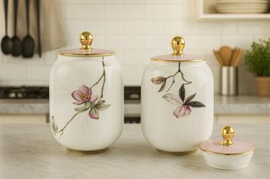 Peachy 2li Kapaklı Kavanoz 10x16cm