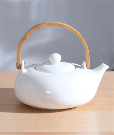 Porselen Bambu Kulplu Demlik 750ml