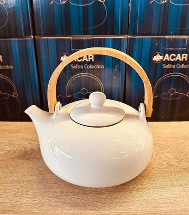 Porselen Bambu Kulplu Demlik 750ml