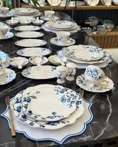 Rosa 6 Kişilik 48 Parça Porselen Kahvaltı Takımı 