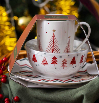 Santa 3 Parça Kase-Kupa Seti