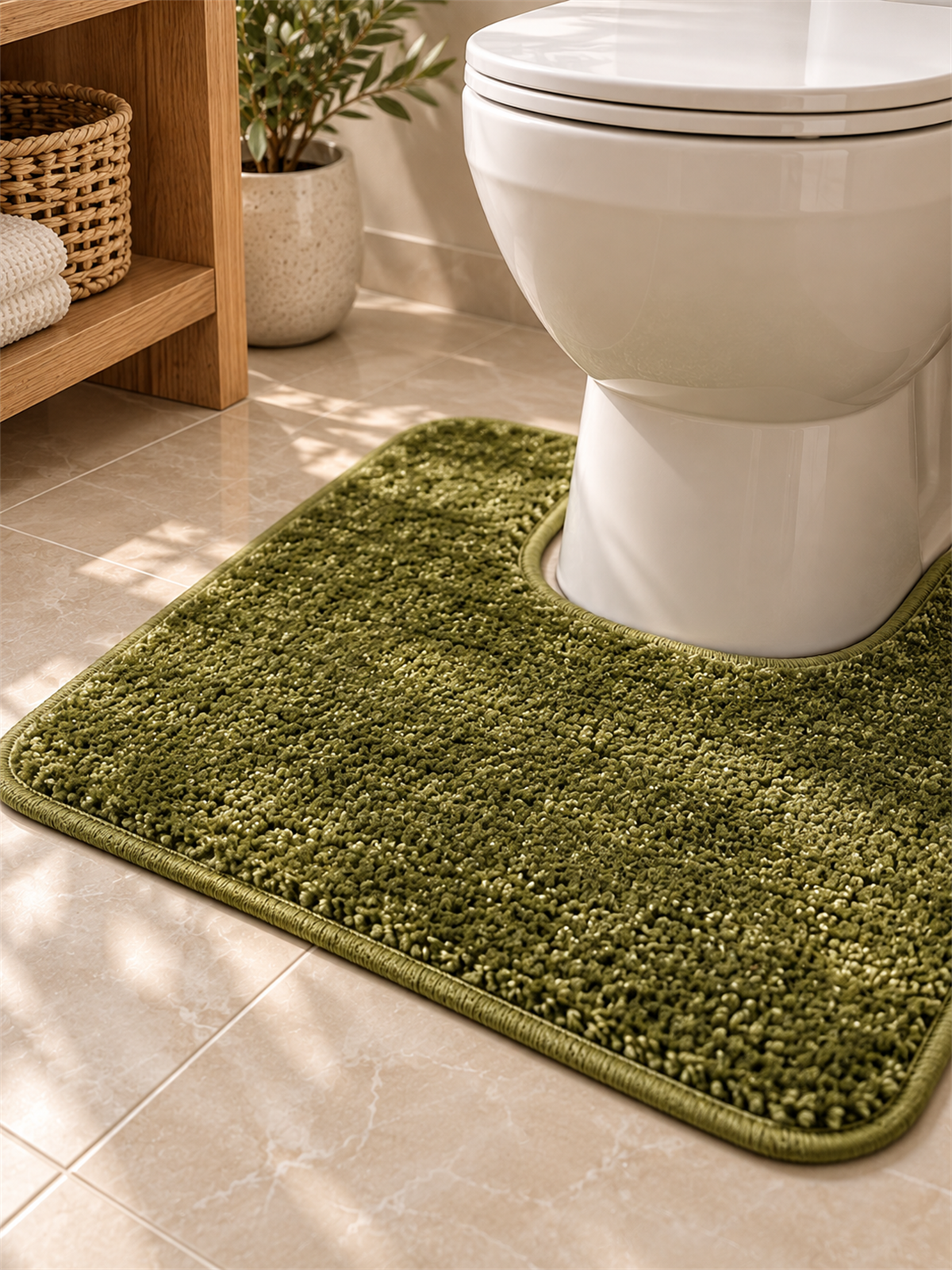 Sera Banyo Halısı 2li Yeşil 70*45cm 45*45cm