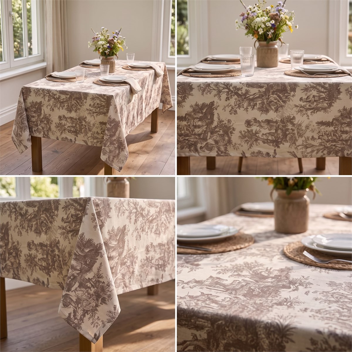 Sophia Brown Keten Masa Örtüsü