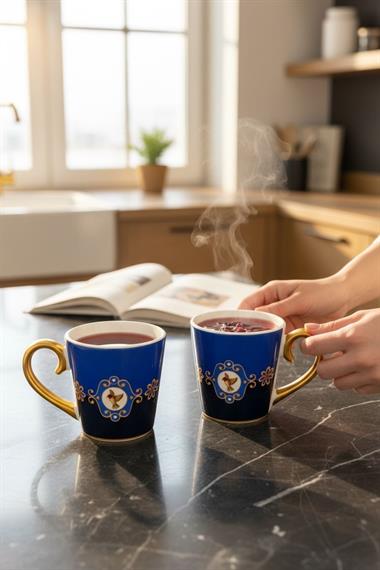 2 li Lüks Blue Bird Kupa