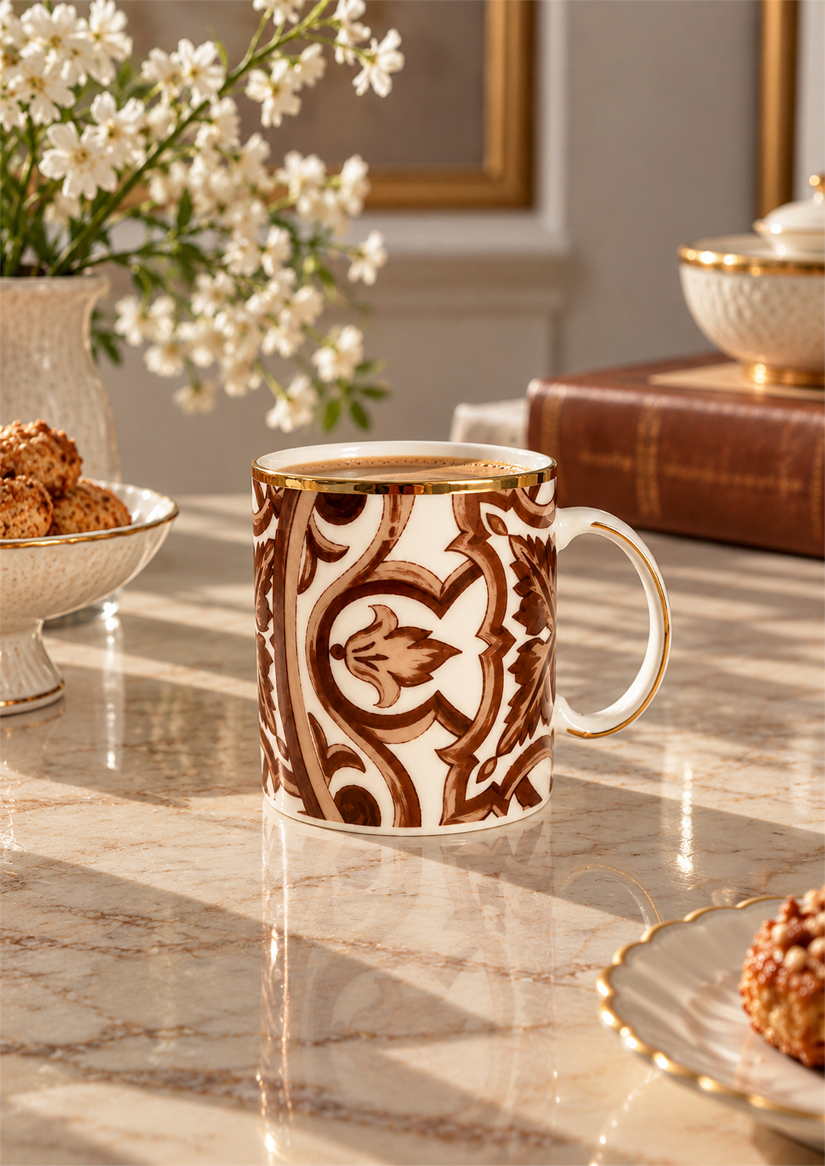 Tekli Porselen Latte Brown Kupa 400 ml