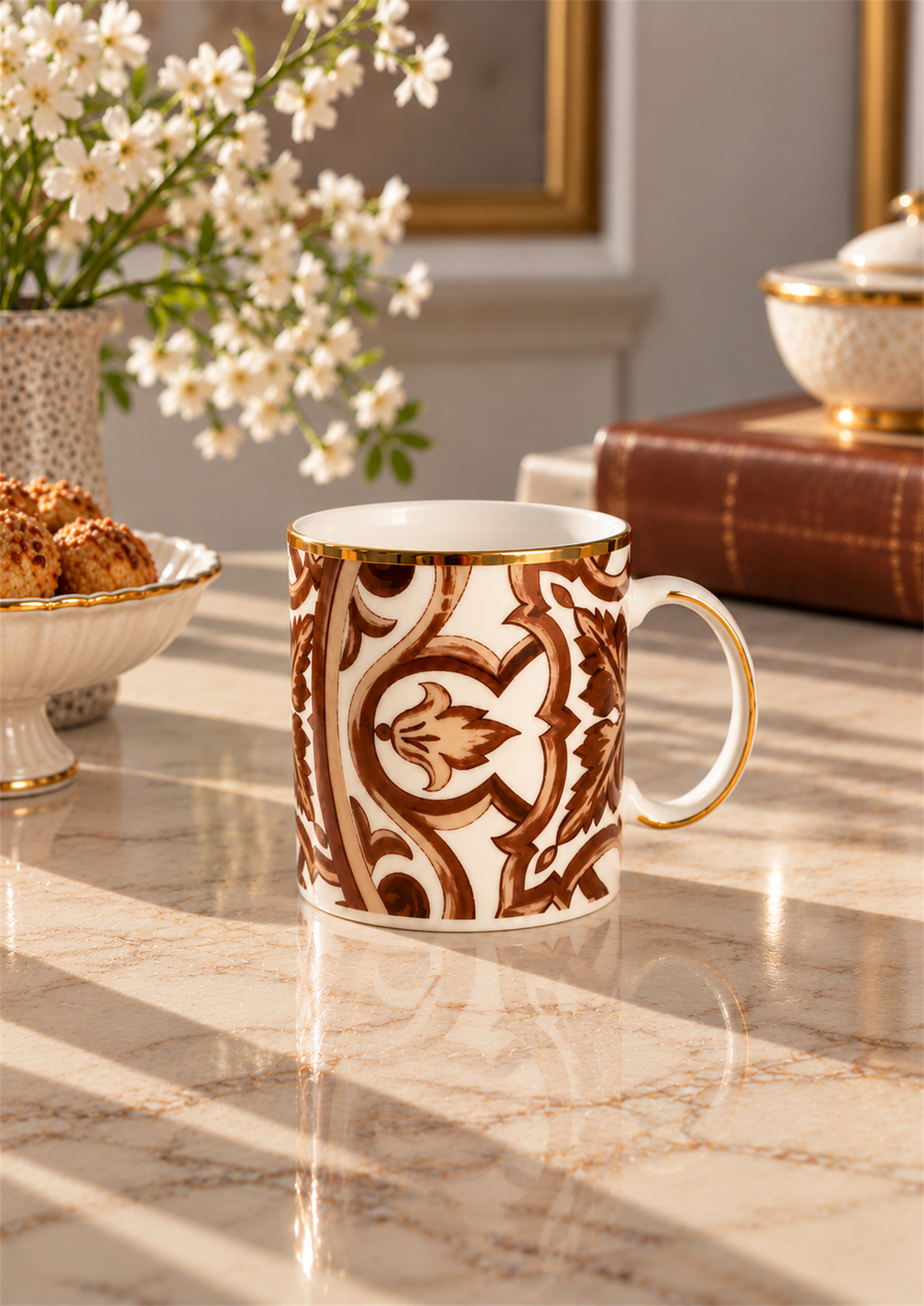 Tekli Porselen Latte Brown Kupa 400 ml