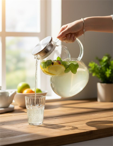 Tombul Cam Sürahi 2200 ml