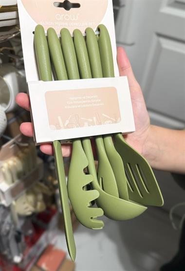 Vanni Yeşil 6 Parça Silikon Servis Seti 