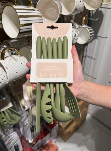 Vanni Yeşil 6 Parça Silikon Servis Seti 