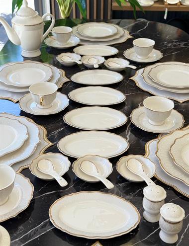 Zena 6 Kişilik 48 Parça Porselen Kahvaltı Takımı 