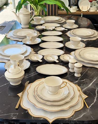 Zena 6 Kişilik 48 Parça Porselen Kahvaltı Takımı 