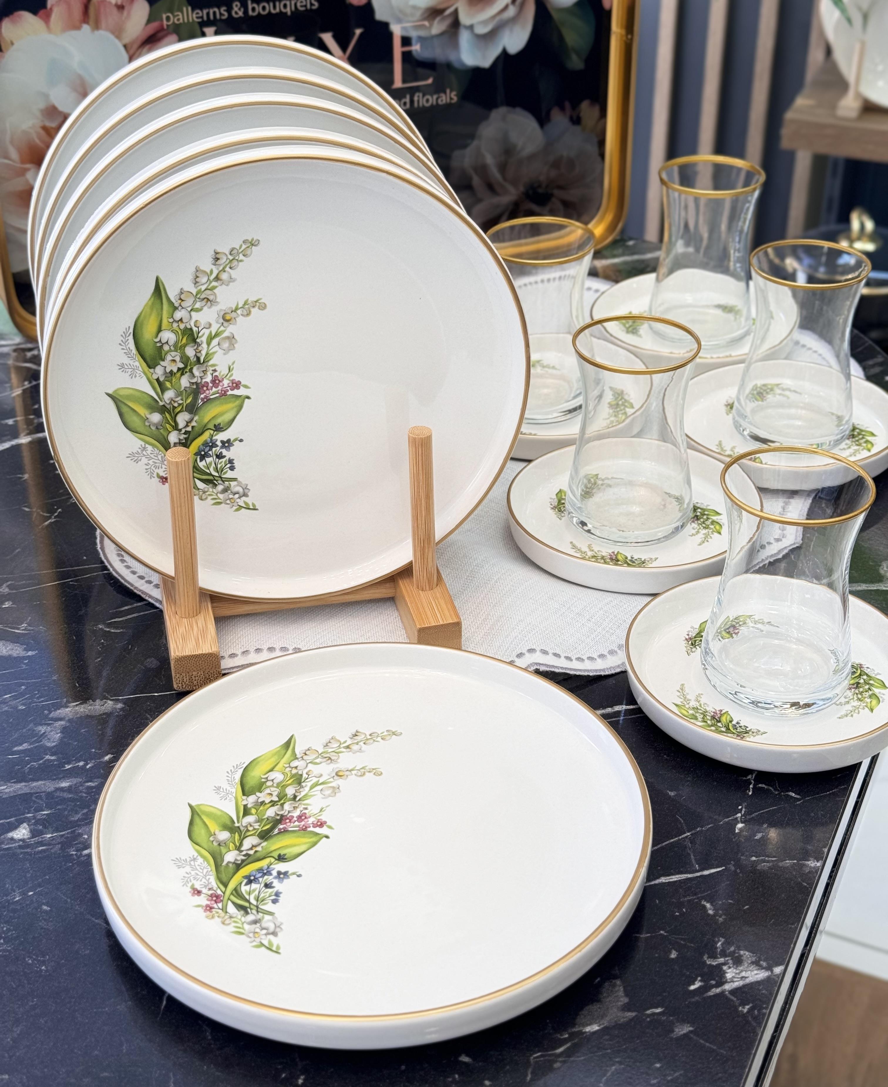 18 Parça Modern Hürrem Pasta Çay Saati Seti