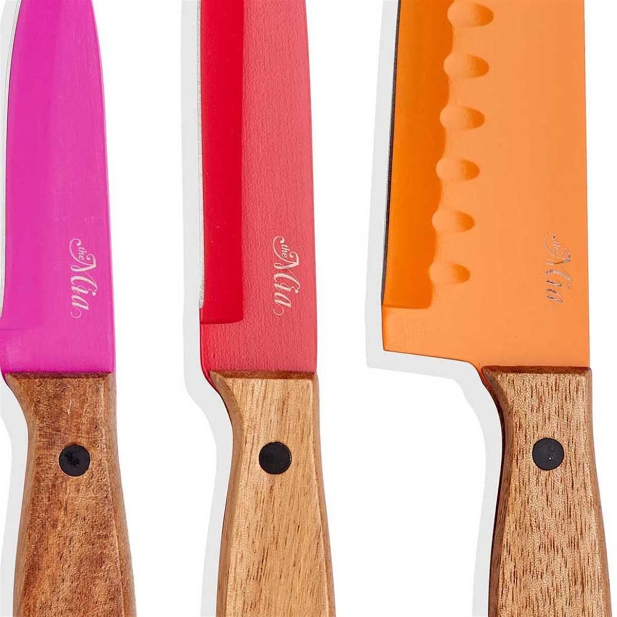 3'lü Cutt Mutfak Bıçak Seti Renkli