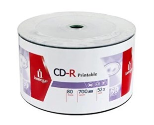 IOMEGA Printable (İnkjet) CD-R, 52X, 700MB, 600 Adet / Koli