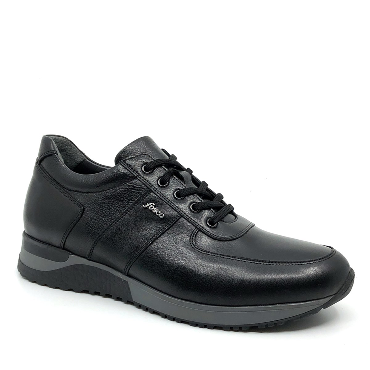 Fosco Hakiki Deri Siyah Erkek Sneaker Ayakkabı 2101-1 306